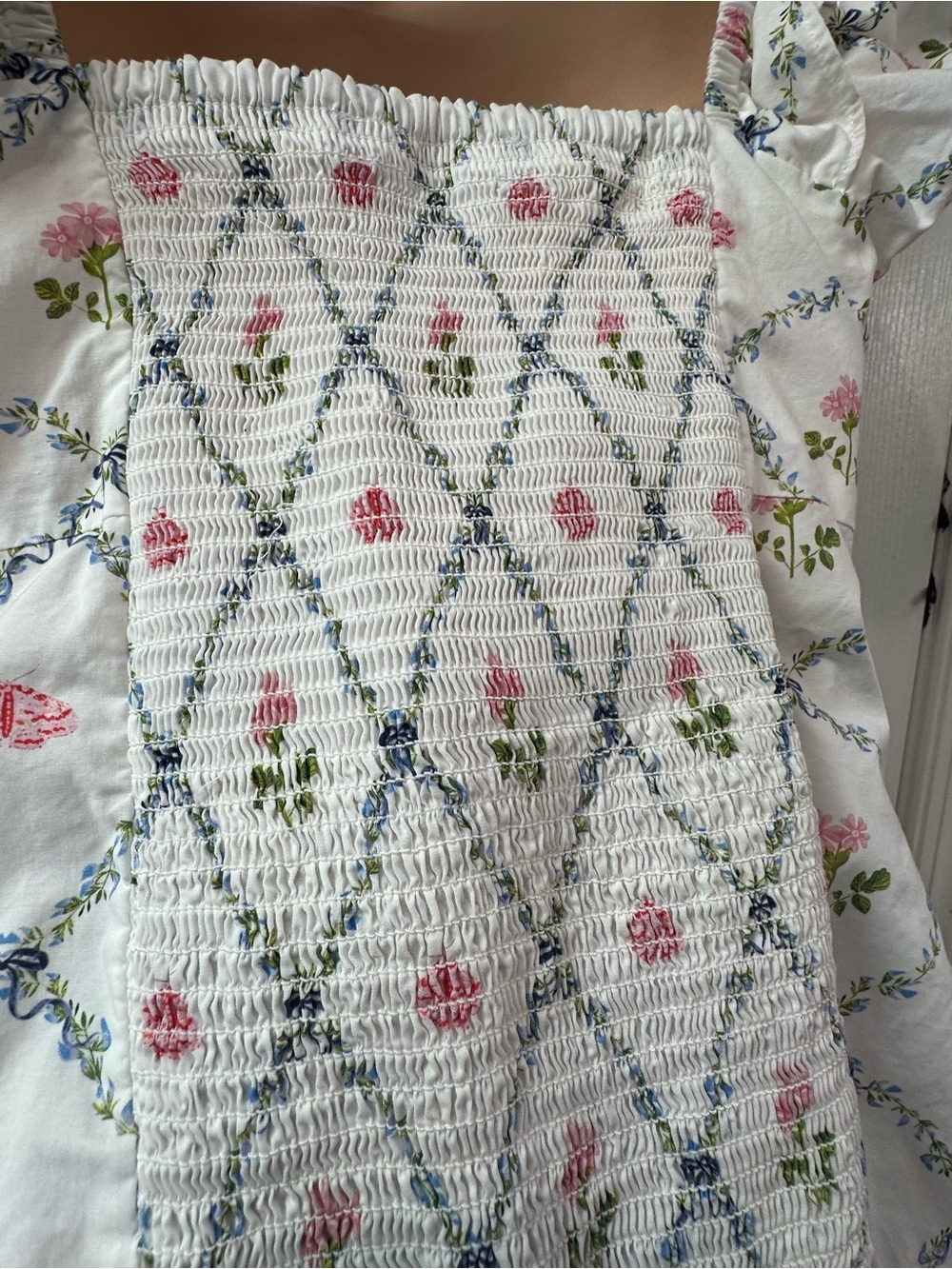 Hill House Home Zuri Top Butterfly Trellis Top sz L - Picture 8 of 9